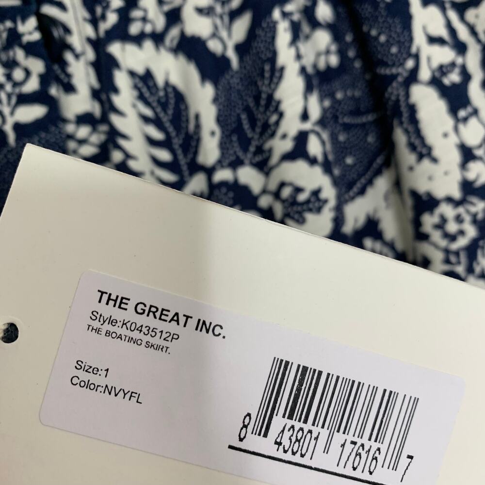 The Great Boating Skirt Navy Falling Leaves Women’s New Small - Picture 13 of 16